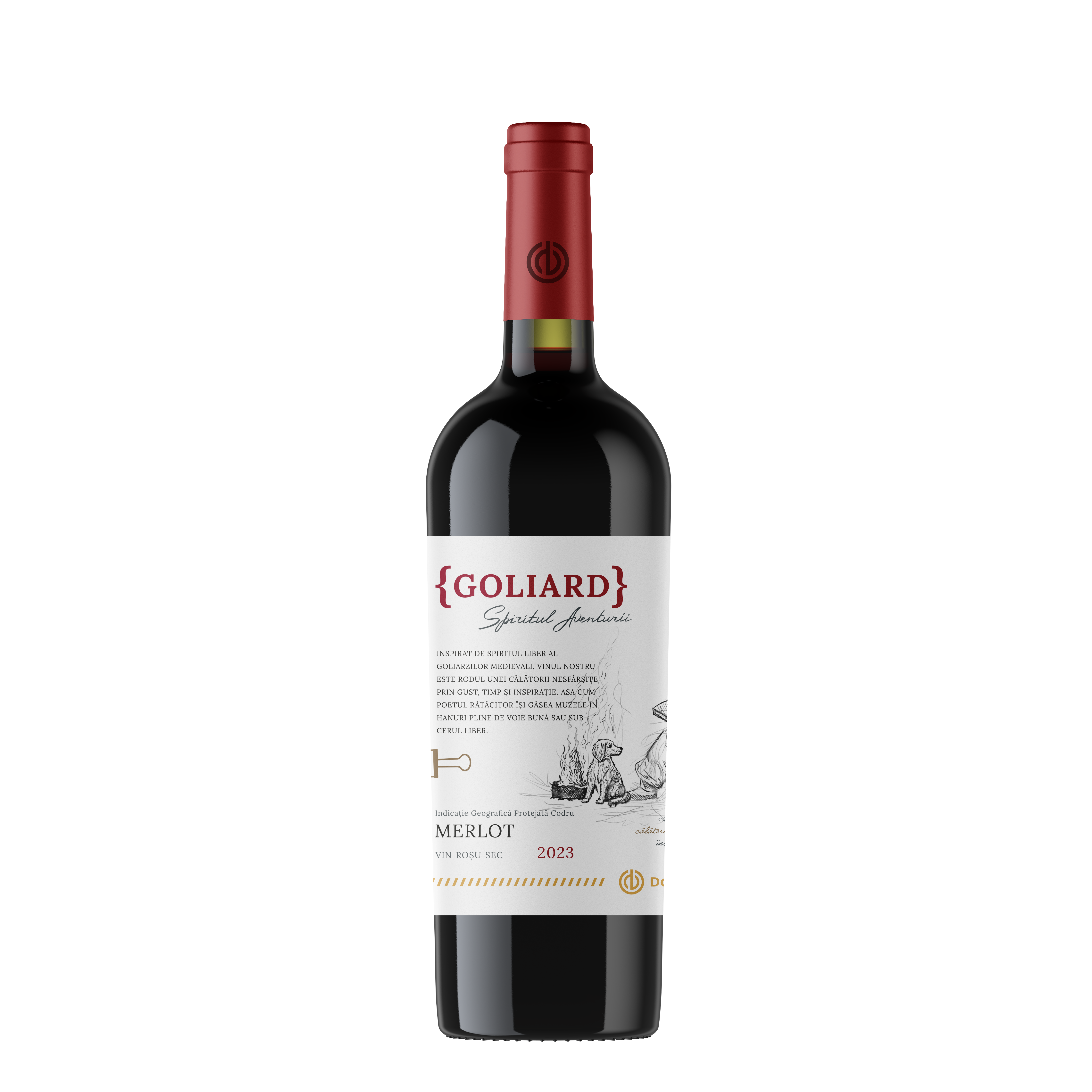 Goliard Merlot 2023 - Premium Moldovan red wine from Doina Vin